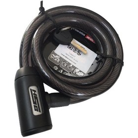 Resim BİSİKLET ÇELİK HALAT KİLİT 15x1500 SİYAH A+++KALİTE KİLİT 1,5 MT 