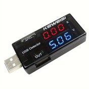 Resim 1pc KEWEISI USB Şarj Dedektörü, Çift Dijital Ekran Akım Gerilim Güç Test Cihazı, Kompozit Malzeme, USB Güç Modu, Çalışma Gerilimi ≤36V, Android Cihazlar için Bataryaya Gerek Yok 