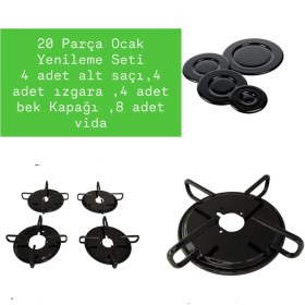 Resim Vestel ,Kumtel,Termikel ve Birçok Marka Için Cam Ocak Izgara Takımı-Ankastre-Set Üstü (20 Parça) 