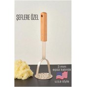 Resim MBB ETİCARET Patates Ezici 3 mm Kalınlık 304 Paslanmaz Çelik Havuç Muz Avokado Ezici 
