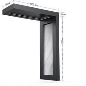Resim KORRAIN VIELA KOMPAKT-ALÜMİNYUM KAPI ÜSTÜ SUNDURMA- 160 CM- SAĞ 
