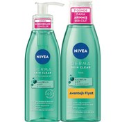 Resim Nivea Derma Clear Yüz Temizleme Jeli 150ml & Tonik 200ml Set 