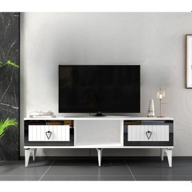 Resim Linda Tv Sehpası Alt Modül Beyaz-gümüş 