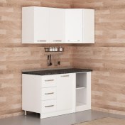 Resim Minar 145CM Köşe Mutfak Dolabı - Beyaz K145-B2 