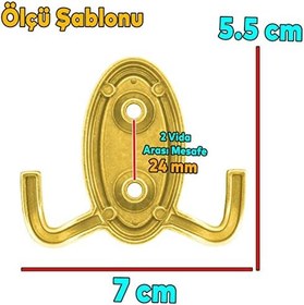 Resim Badem10 Palmira Duvar Vestiyer Askısı Metal Dolap Elbise Havlu Askılığı Gold Askı Askılık (4 Adet) 
