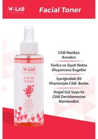 Resim W-Lab Cosmetics Nurten Rose Water Facial Toner 150 ML 