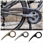 Resim Dayanıklı Bisiklet Zincir Koruyucu Seti - Standart Ve Elektrikli Bisikletler İçin Evrensel Bisiklet Zincir Koruyucu Şeffaf Siyah 