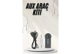 Resim Nevamel Yeni Nesil Bluetooth Aux Araç Kiti Siyah Tv Tablet Telefon Araç Araba 