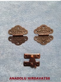 Resim Yonca Dekoratif Mini Tavla Menteşe ve Klips Antik Renk N11.256 