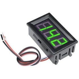 Resim 0.56 İnç Dc 0-30v Dijital Voltmetre Panel Tipi Yeşil Renk 3 Telli 