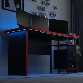 Resim X-Force Phoenix Metal Raf Ayaklı Oyuncu Masası Rgb LED Işıklı - Set 8 