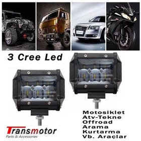 Resim Motosiklet Atv Offroad Tekne Traktör Vb. Araçlar İçin Sis Farı Seti 