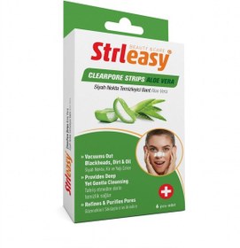 Resim Strleasy Siyah Nokta Burun Temizleme Bant Aloe Vera 6'lı 