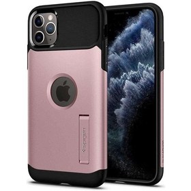 Resim Spigen iPhone 11 Pro İle Uyumlu Kılıf Slim Armor Rose 