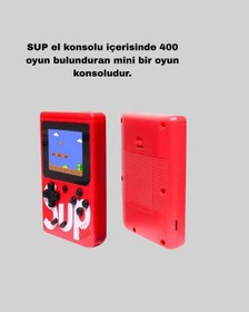Resim Sup Retro El Konsolu - 500 Oyun, 2 Lu, 3 İnç Ekran, Taşınabilir Şarjlı i 