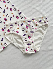 Resim Alya Underwear Kız Çocuk Baskılı Ip Askılı Atlet Ve Slip Takımı Dondurma Baskılı 