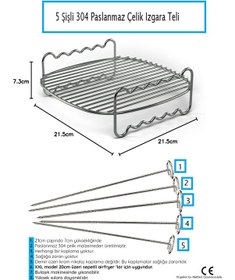 Resim Philips Uyumlu Hd9285/96 Airfryer 5000 Serisi Xxl Connected Fritöz Izgar 