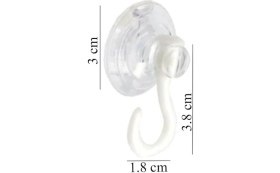 Resim Misda Store Vantuz Öpücük 3 cm 3 Adet Kancalı Cam Vantuzu Cam Askısı Pvc Vantuz Mutfak Banyo Pencere ve Kapı Camı Vantuzu 