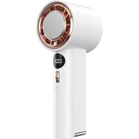 Resim WIWU Wi-FS016 Dijital LED Göstergeli Soğutucu El Fanı Beyaz 
