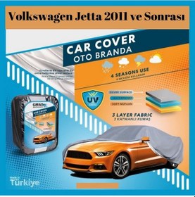 Resim Volkswagen Jetta 2011 Ve Sonrası İle Uyumlu Oto Branda 4 Mevsimlik Araca Özel Araç Örtüsü Araba Brandası 1 Adet 