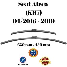 Resim Seat Ateca Kh7 2016 2017 2018 2019 Uyumlu Ön Cam Muz Tipi Silecek Süpürgesi Seti 650/450mm Silbak 
