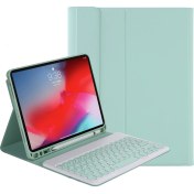 Resim Sunsky YT07B Bluetooth Klavye Kılıfı Için iPad 9.7 Inç (2018) & (2017) / Pro 9.7 Inç / Hava 2 / Hava Açık Yeşil (Yurt Dışından) 