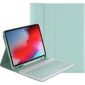 Resim Sunsky YT07B Bluetooth Klavye Kılıfı Için iPad 9.7 Inç (2018) & (2017) / Pro 9.7 Inç / Hava 2 / Hava Açık Yeşil (Yurt Dışından) 
