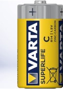 Resim Varta 2014 Superlife Çinko Karbon Orta Boy C Pil 2'li 