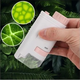 Resim Elivora Mini El Mikroskopu, 200X Büyütme Kapasitesi, LED Işıklı Tasarım, Hd Yüksek Görüntü Kaliteli, Tek Elle Rahat Kullanımlı, Hafif ve Kompakt Tasarımlı, Eğlenceli ve Öğretici Mini El Keşif Mikroskopu 