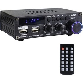 Resim Yaozixa 12v Bluetooth Oto Ve Ev Ses Amfisi - 30w+30w Güç, Alüminyum Gövde, Avrupa Şarj Aleti Siyah 