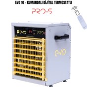 Resim EVO10 Pros - 10 Kw Kumandalı ve Dijital Endüstriyel Elektrikli Fanlı Isıtıcı 