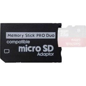 Resim Mikro Sd Memory Stick Pro Duo Kart Okuyucu Psp ile Uyumlu Ms Pro Duo Kartı Adaptörü Tek Yuvalı Tf Bellek Mini Sd Kart Dönüştürücü 