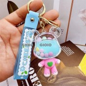 Resim Silver1 Gıoıo Yeni Sevimli Kedi Pençe Çapraz Giyinme Kurumi Bebek Araba Anahtarlık Büyük Kulak Köpek Çift Okul Çantası Hediye Anahtarlık Kolye (Yurt Dışından) 