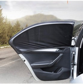 Resim Ally Araba Yan Cam Perdesi Sineklik Araç Oto Güneşlik Örtü Perde-Siyah 