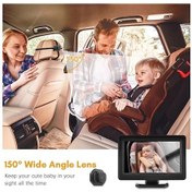 Resim Cloudstore 1080p Hd Bebek Oto Gözetleme Kamerası 5 Inç Ips Ekran Araç İçi Görüş Sistemi 