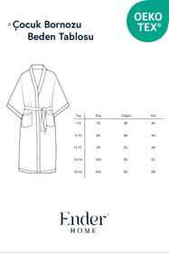 Resim CottonVerse Genç & Çocuk Kapşonlu Bornoz - %100 Pamuk, Unisex Oranj - Oranj / 9-10 Yaş 