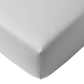 Resim Gri %100 Organik Pamuk Çocuk Lastikli Çarşaf 100 x 200 cm 