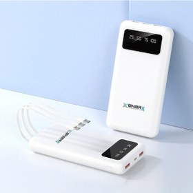 Resim Enerx Enr-p20dc 20000 Mah 2.1 Amper Dahili Kablolu Powerbank Siyah 4741 Altın - Dore 