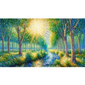 Resim Venspor Güneşli Renkli Orman Manzaralı Arkaplan, 200x150cm Fon Duvar Örtüsü 