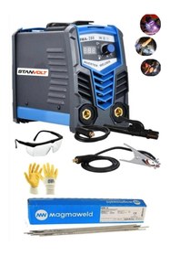 Resim STANVOLT 250 Amper Çift Kartlı İnvertör Kaynak Makinesi 1 paket Elektrod 