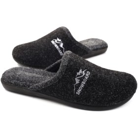 Resim Gezer 15337 Erkek Kışlık Çıkarılabilir Keçe Taban Ev Halı Terliği 