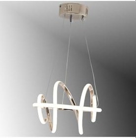 Resim TT AYDINLATMA TT005-ROSEGOLD-3RENKIŞIK TT Aydınlatma 3 RENK IŞIK LED Burgu Modeli Fransız Sarı Kaplama Led Avize Sarı 30 x 60 