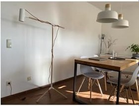 Resim İskandinav Tarzı Ahşap Ayaklı Lamba – E27 Duylu, 3.5 m Kablolu ahşap 