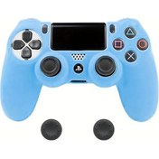 Resim Willowhaven Sony Ps4 Pro Slim Oyun Kumandası İçin Açık Mavi Silikon Kılıf Ve 2 Çubuk Kapak 