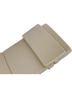 Resim Yastıklı Katlanabilir Şezlong Minderi 180 x 55 x 5, Krem, Sünger Dahil 