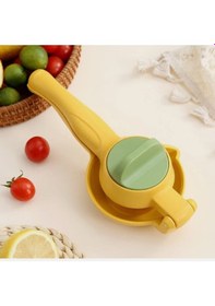 Resim Plastik Limon Sıkacağı Yeni Nesil Ayarlı Pratik Limon Narenciye Sıkacağı Sarı - Yeşil 