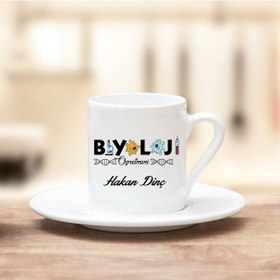 Resim Biyoloji Öğretmeni Hediye Türk Kahvesi Fincanı 