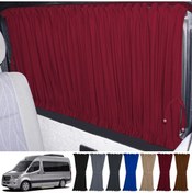 Resim Pandami Mercedes Sprinter W907 Uzun 2018+ Uyumlu Bordo Raylı Oto Perde Takımı 
