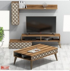 Resim Variant Planet Tv Ünitesi Ve Orta Sehpa Takımı - Krem / Ceviz 