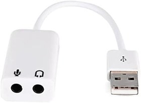 Resim Usb Ses Kartı 7.1 Kanallı 3.5mm Mikrofon Çevirici Dönüştürücü Adaptör Harici Kablolu 4505 